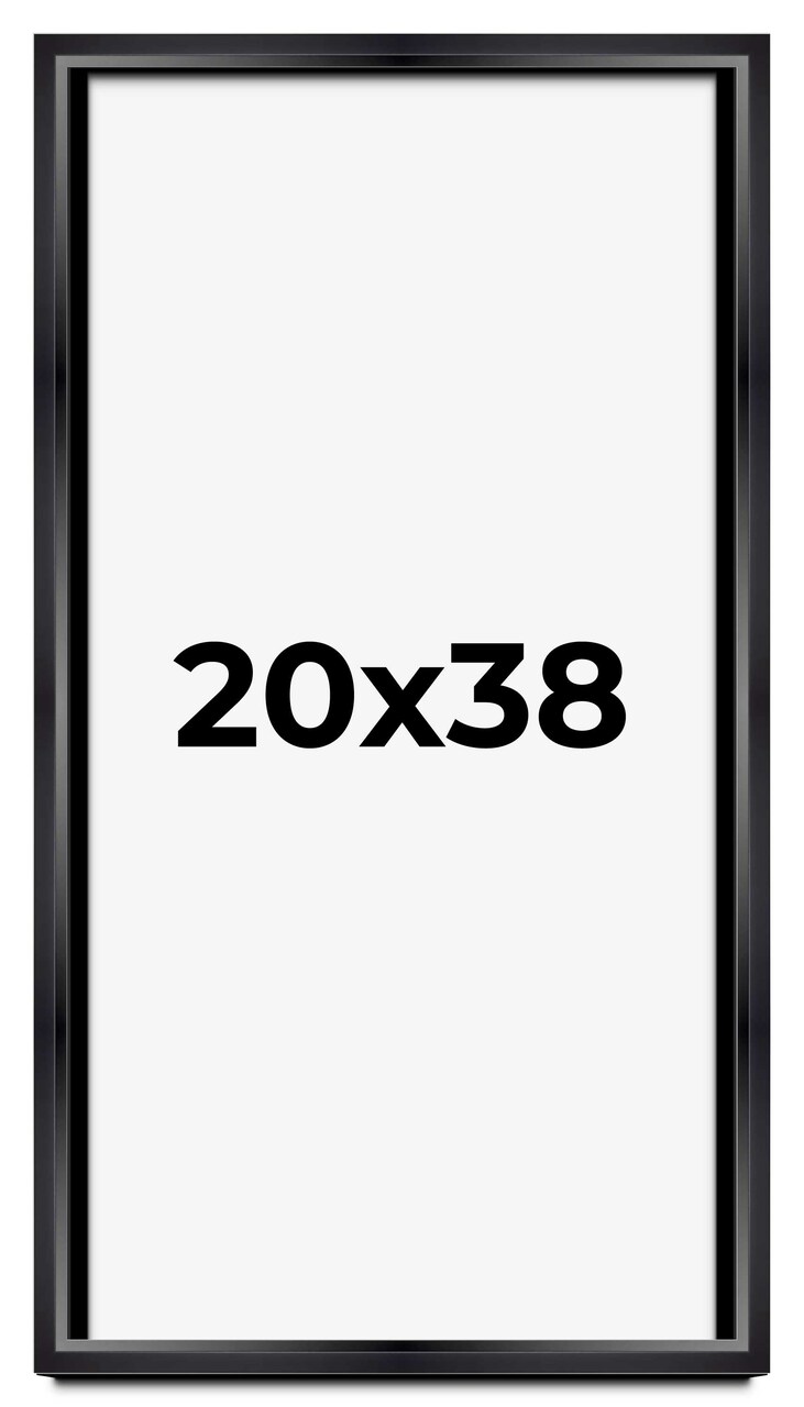 Modern Shadow Box 1.5" Depth Black Picture Frame - UV Acrylic, Backing, Hanging Hardware